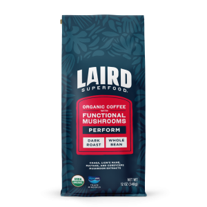 Deluxe Organic Perform Functional Mushroom Whole Bean Dark Roast Coffee - Exclusive Edition Formula